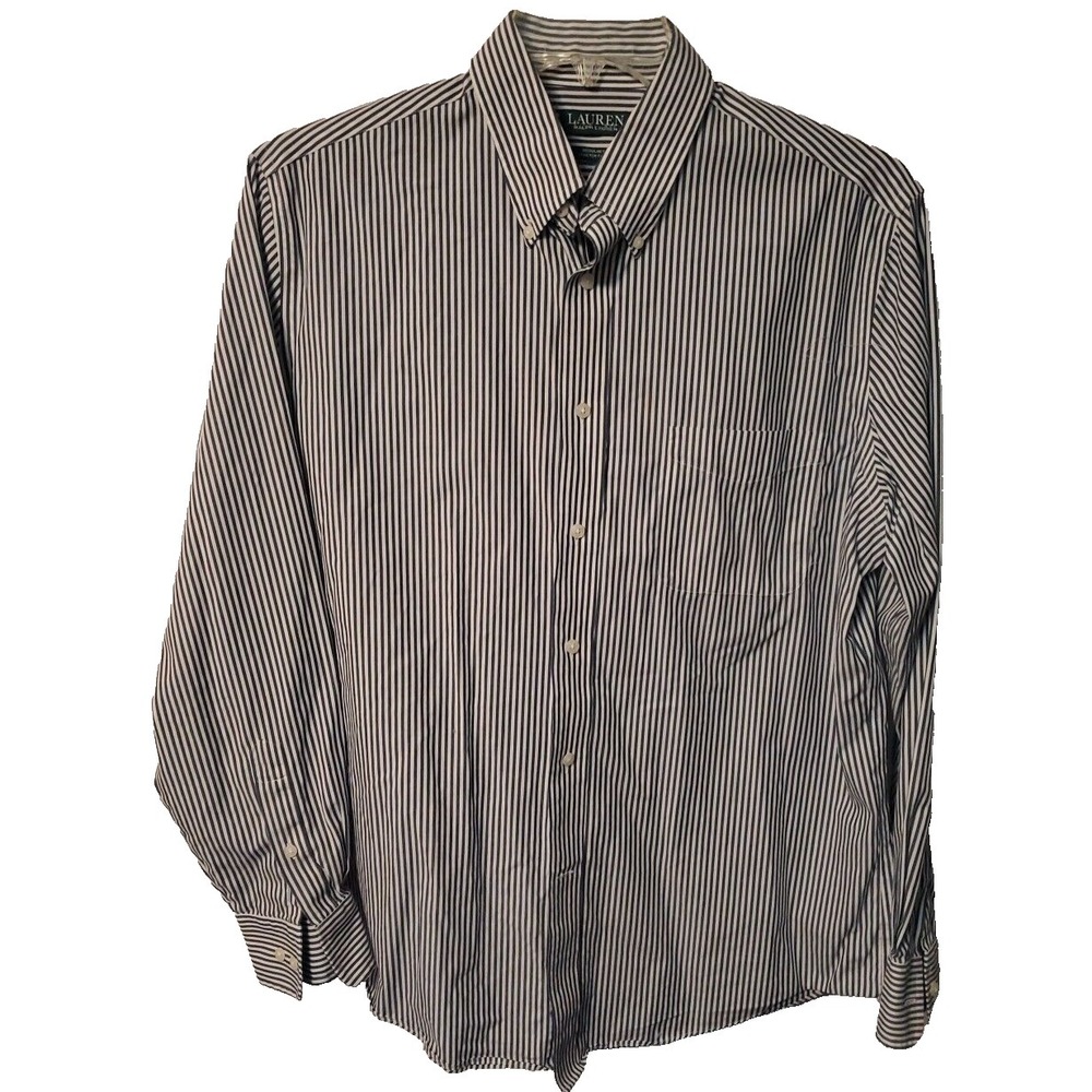 Lauren Ralph Regular Fit Stretch Fabric‎ 16.5 Large 34/35 Button Down Shirt